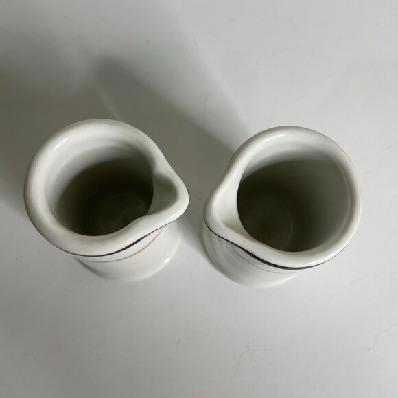 Vintage Sterling Restaurant Ware Creamer Syrup Stripes E Liverpool USA Vitrified - Picture 4 of 9